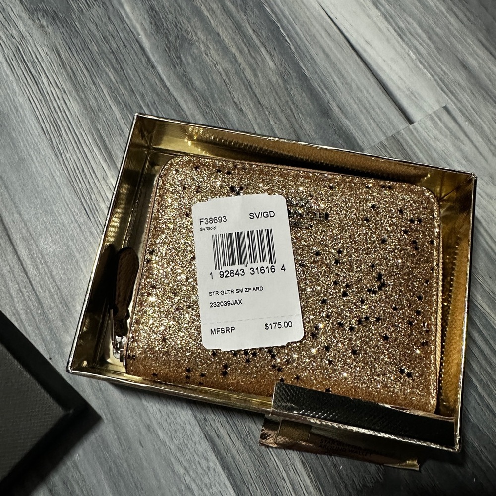 Coach Gold Glitter & Stars Wallet - Picture 6 of 6
